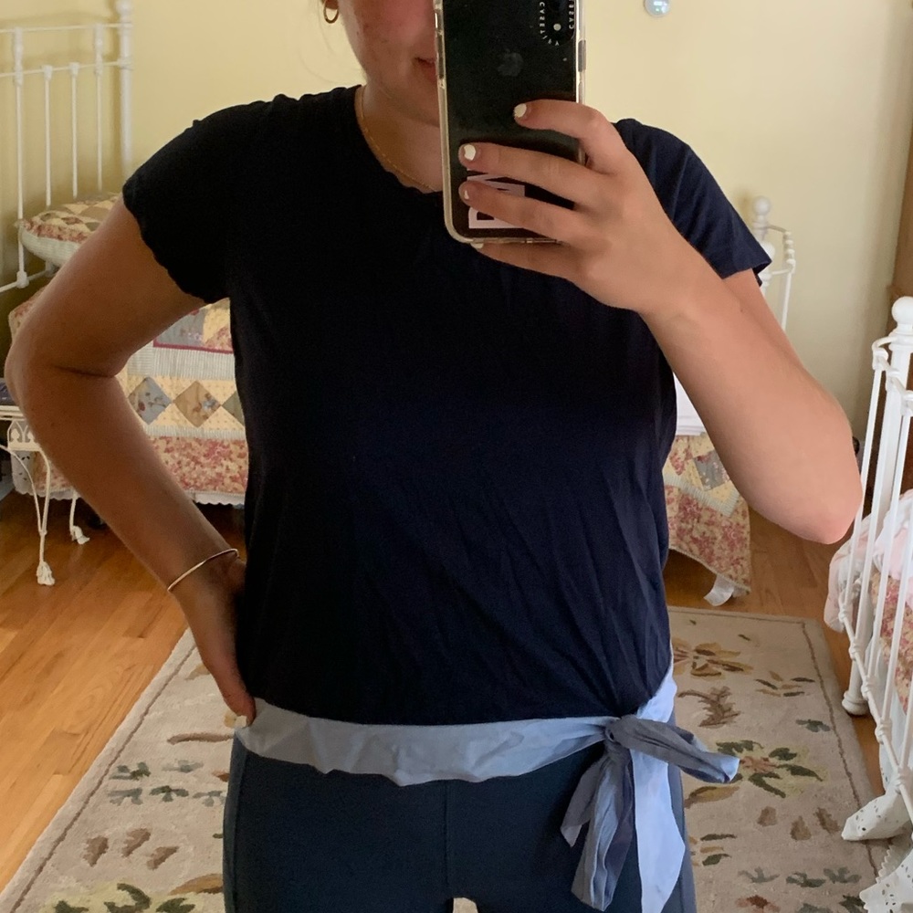 JCrew T-shirt with Tie Bottom